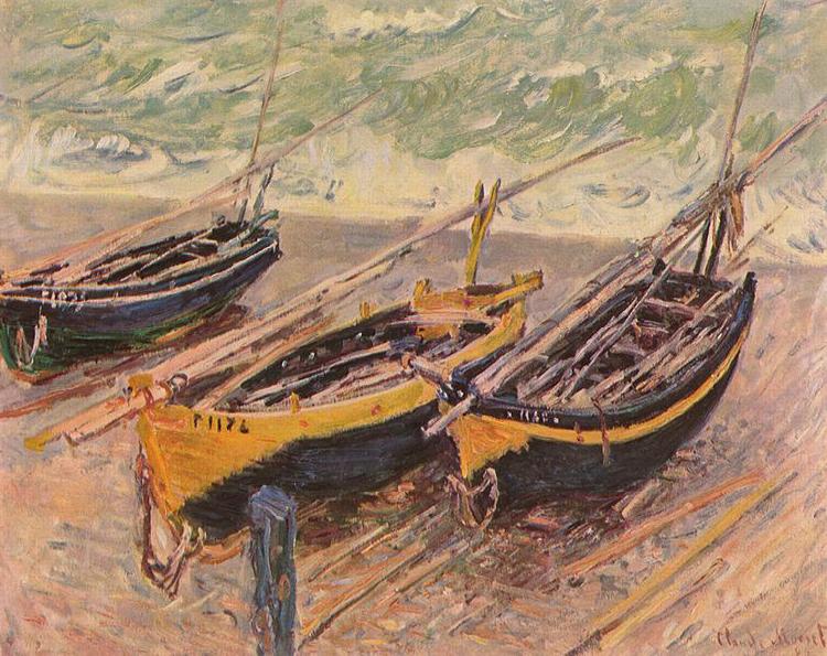 Claude Monet Three Fishing Boats